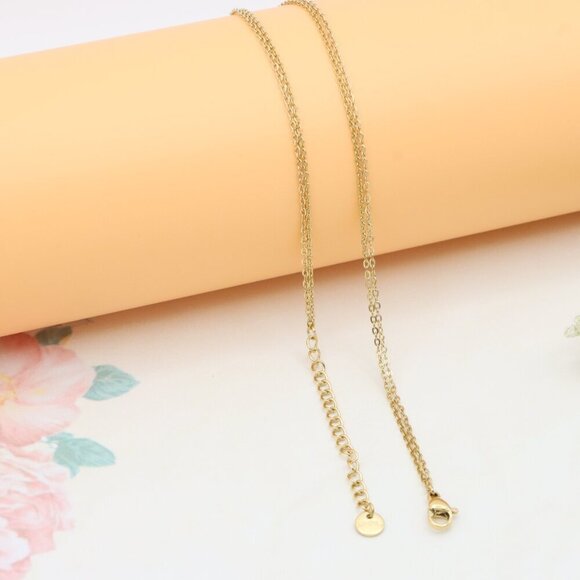 Layered Yellow Necklace with V-Shaped Pendant and Gold Bead, XPNL0370 - Picture 13 of 13